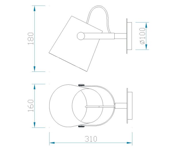 NORDICA BLANCO Aplique 1 x E27 (No Incl.)