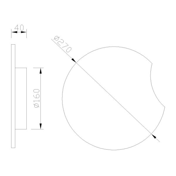 PETACA Aplique LED LED 16W 3000K 1350 LMS