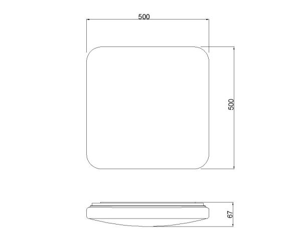 QUATRO II Plafón LED LED 60W 3000K 3800 LMS