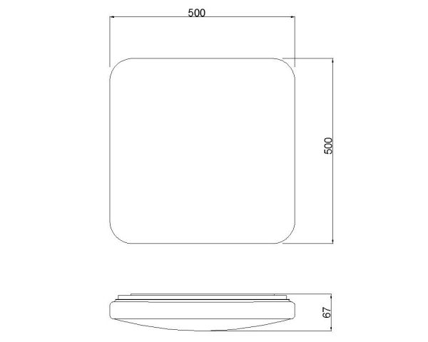 QUATRO II Plafón LED LED 60W 5000K 4000 LMS