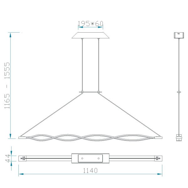 SAHARA FORJA Lámpara LED LED 36W 2800K 2520 LMS