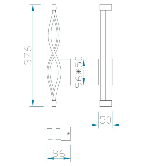 SAHARA FORJA Aplique LED Touch Dim. LED 6W 2800K 420 LMS