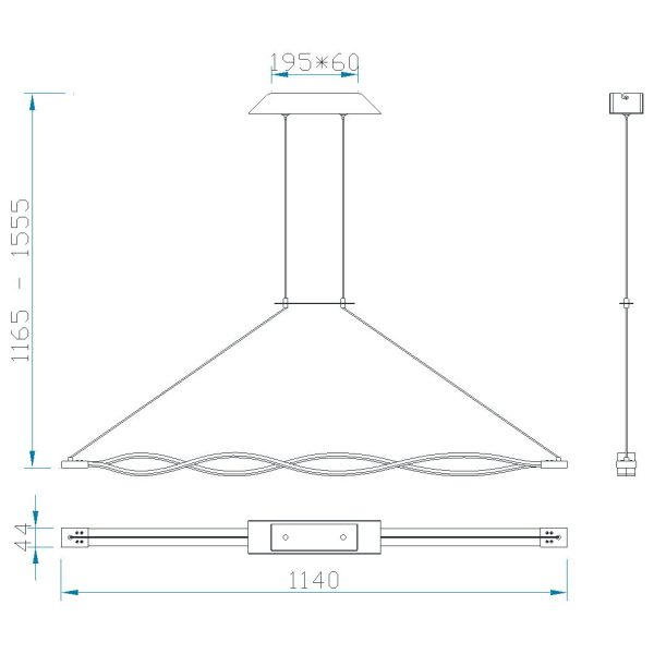 SAHARA FORJA Lámpara LED Dimable LED 36W 2800K 2520 LMS