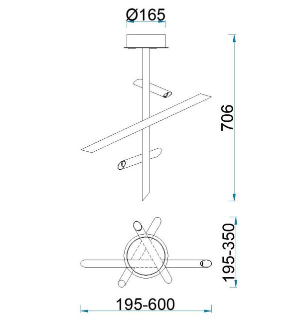 TAKE BRONCE Plafón LED Dimable LED 30W 3000K 2700 LMS