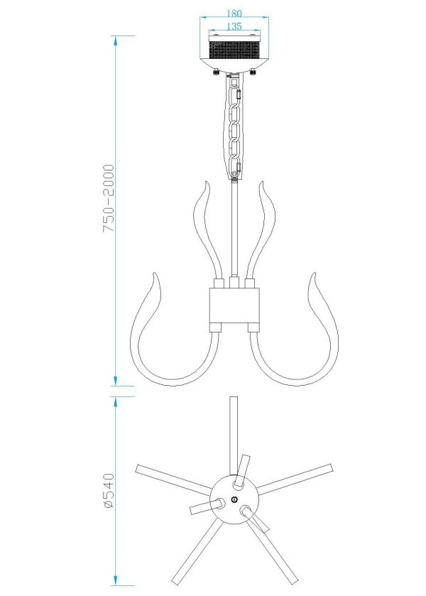 VERSAILLES Lámpara LED LED 66W 3000K 3166 LMS