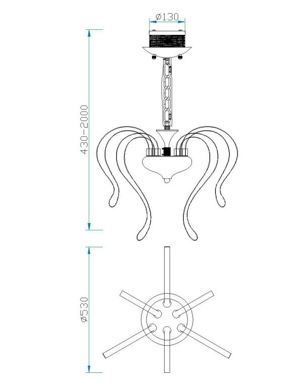 VERSAILLES Lámpara LED LED 57W 3000K 2733 LMS