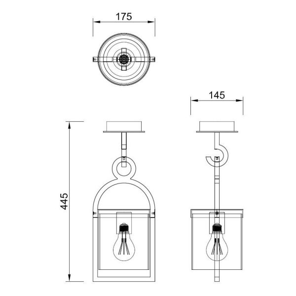 MAYA Plafon Exterior IP54 1 x E27 (No Incl.)