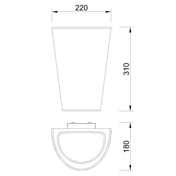 TEJA Aplique Exterior IP54 1 x E27 (No Incl.)