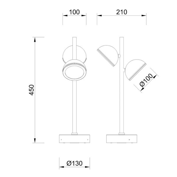 EVEREST Sobremuro exterior IP65 2 x GX53 (No Incl.)