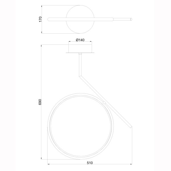 OLIMPIA ORO SATINADO Plafón LED LED 25W 3000K 1875 LMS