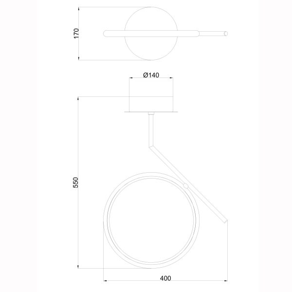 OLIMPIA ORO SATINADO Plafón LED LED 20W 3000K 1500 LMS