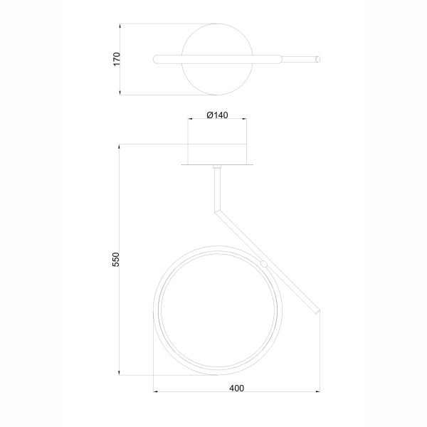 OLIMPIA CROMO Plafón LED LED 20W 3000K 1500 LMS