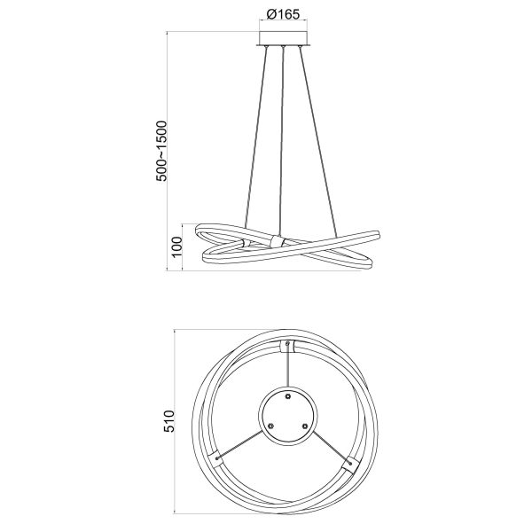 INFINITY LINE Lámpara LED LED 42W 3000K 3150 LMS