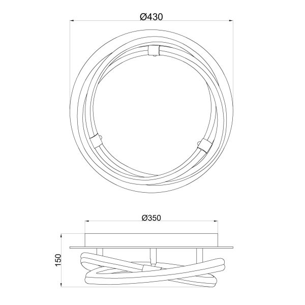 INFINITY LINE Plafón LED LED 30W 3000K 2250 LMS