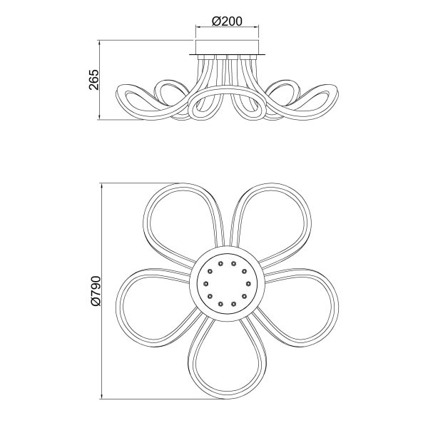 KNOT LINE Plafón LED LED 60W 3000K 4500 LMS