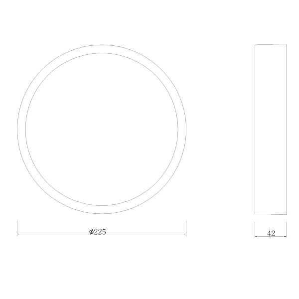 SAONA SUPERFICIE Plafon LED Redondo LED 24W 3000K 2040 LMS