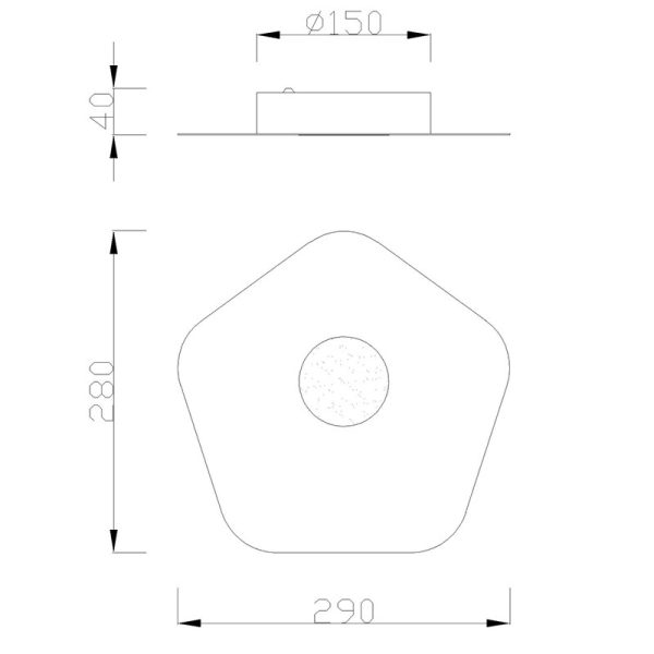 AREA Plafón 1 x GX53 (No Incl.)