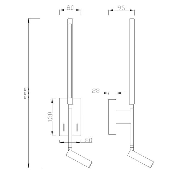 TORCH Aplique LED LED 9W 3000K 620 LMS