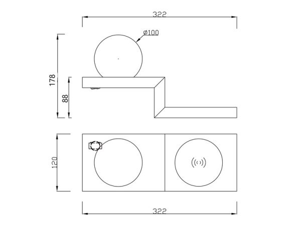 ZANZIBAR Aplique Cargador Inducción LED 6W 3000K 470 LMS