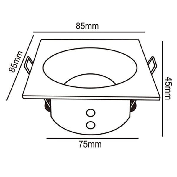 COMFORT IP Empotrable 1 x GU10 (No Incl.)