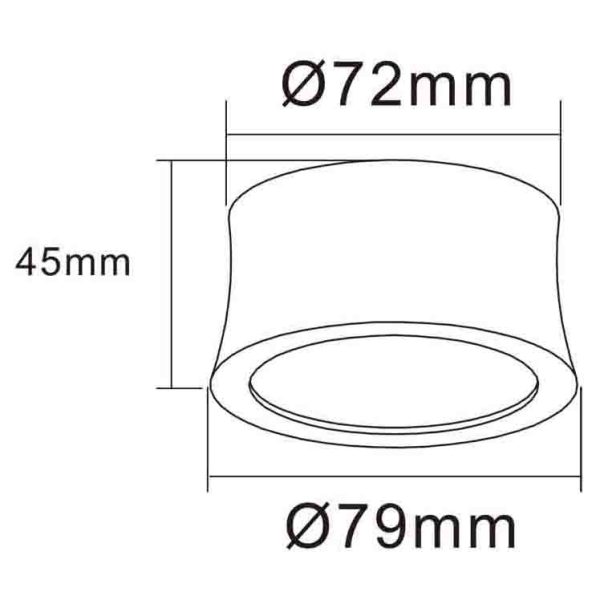 GOWER Foco LED 7W 3000K 520 LMS