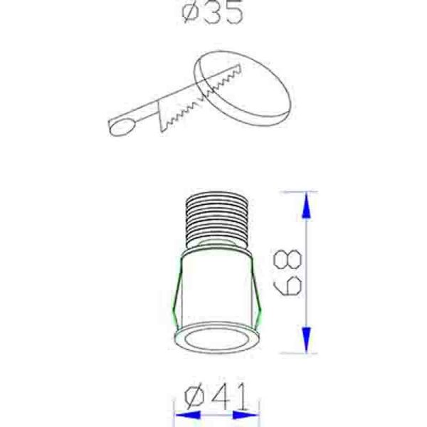 GUINCHO Empotrable LED LED 3W 3000K 210 LMS