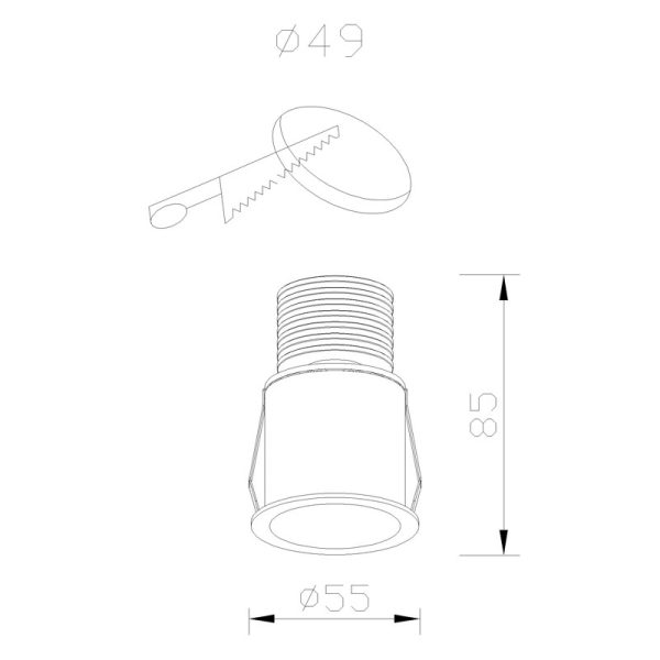 GUINCHO Empotrable LED LED 5W 3000K 410 LMS