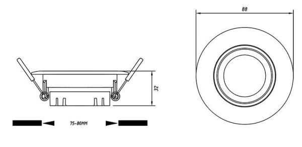 LAMBORJINI Empotrable 1 x GU10 (No Incl.)