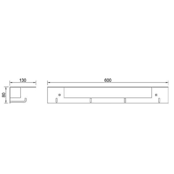 FUERTEVENTURA ESTANTE LED NEGRO LED 9W 3000K 600 LMS