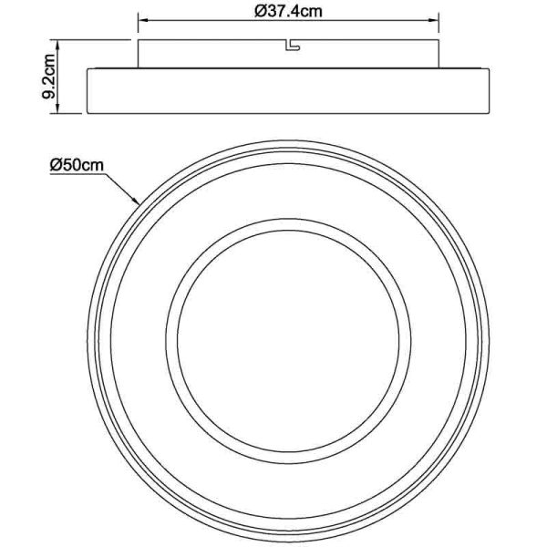 MOCA Plafón LED LED 40W 4000K 2400 LMS