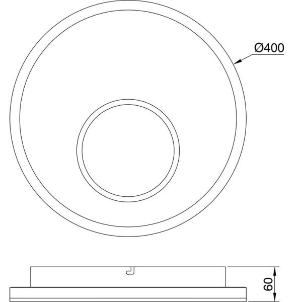 KRATER Plafón Redondo CR. LED 36W 3000K 6000K