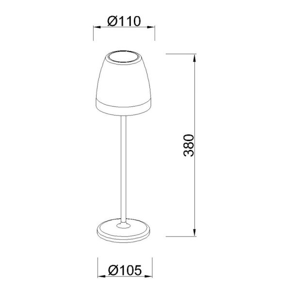 K3 Sobremesa exterior LED 2W 3000K 155 LMS