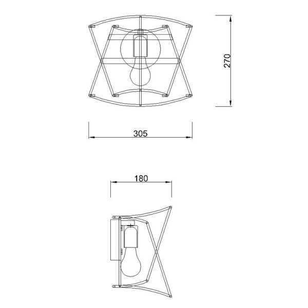 POLINESIA Aplique E27 1 Luz IP44 1 x E27 (No Incl.)