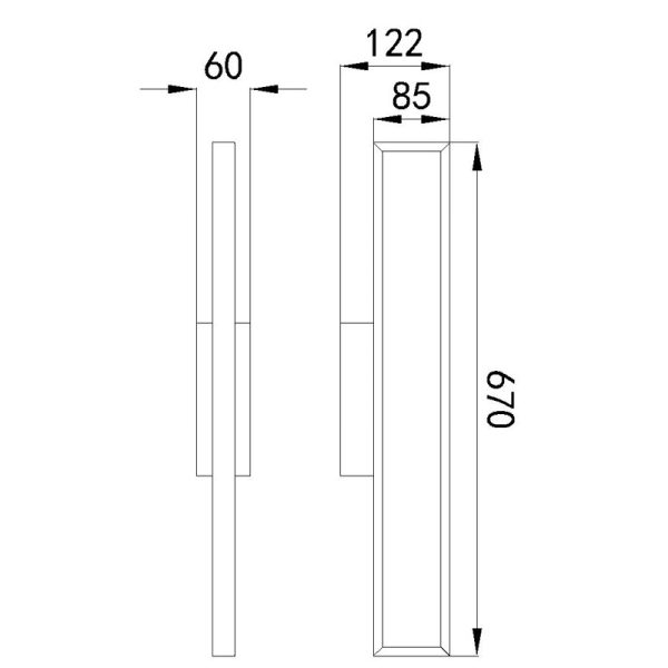 DURBAN Aplique LED LED 20W 3000K 1550 LMS