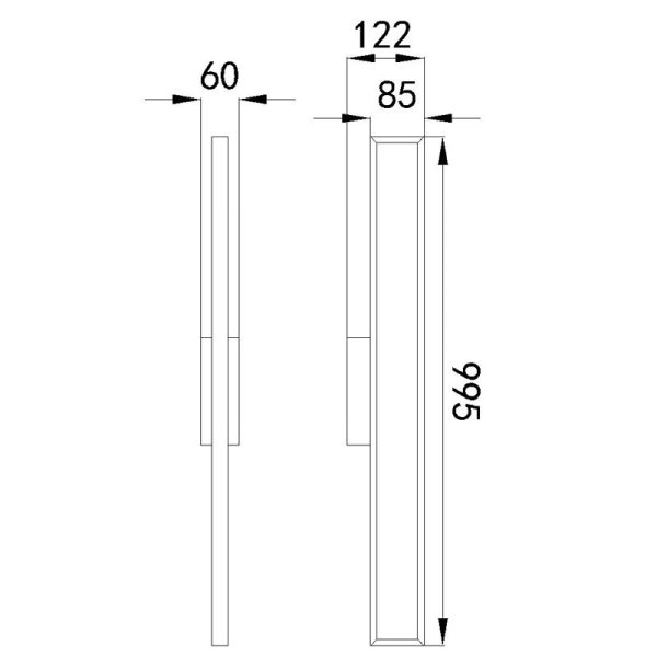 DURBAN Aplique LED LED 30W 3000K 2300 LMS