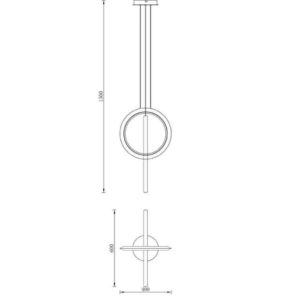 KITESURF NEGRO Lámpara LED LED 48W 3000K 3840 LMS