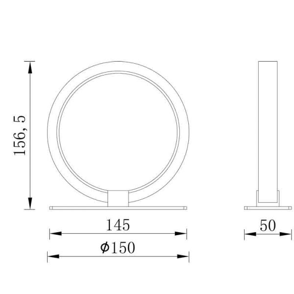 KITESURF NEGRO Sobremesa LED LED 8W 3000K 380 LMS