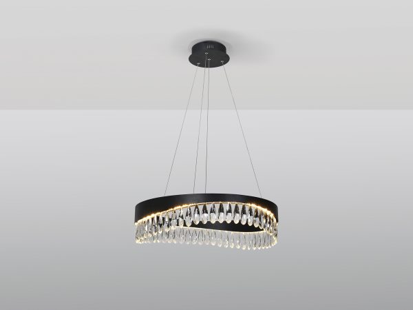 SELENE - LAMP Ø60 NEGRO-CRISTAL