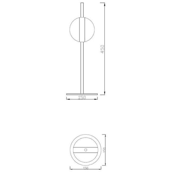 CUBA Sobremesa LED LED 8W 3000K 600 LMS