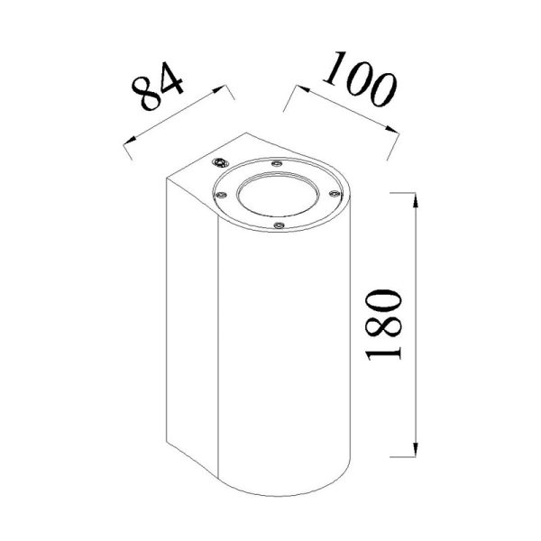 LEVI Aplique exterior IP65 2 x GU10 (No Incl.)