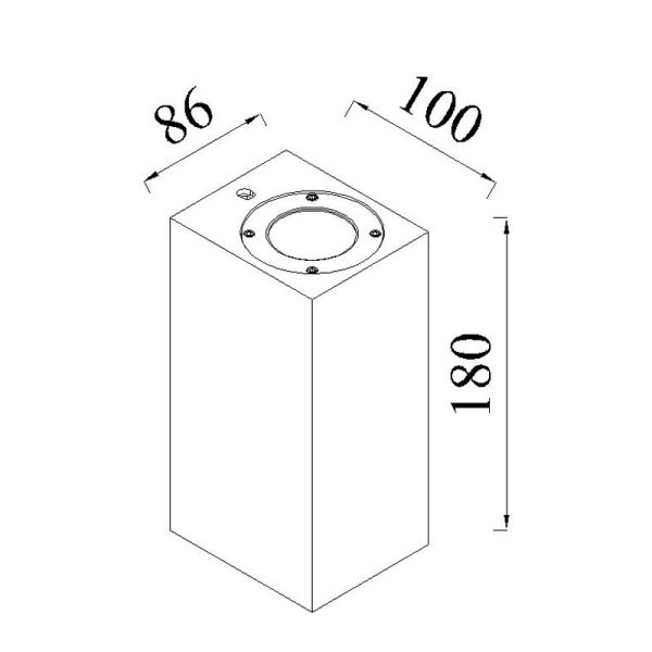 LEVI Aplique exterior IP65 2 x GU10 (No Incl.)