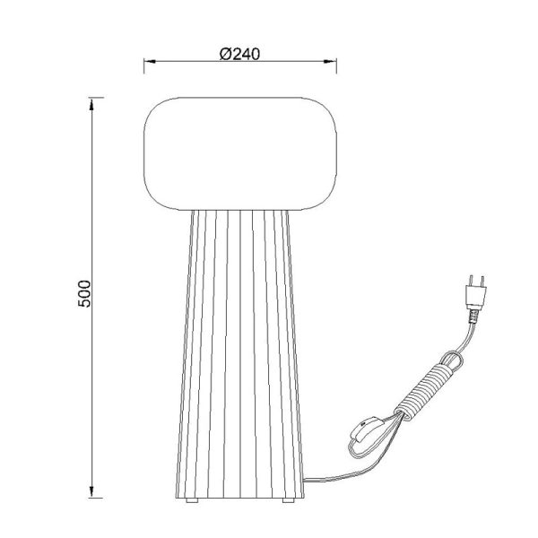 FARO Sobremesa 1 Luz 1 x E27 (No Incl.)