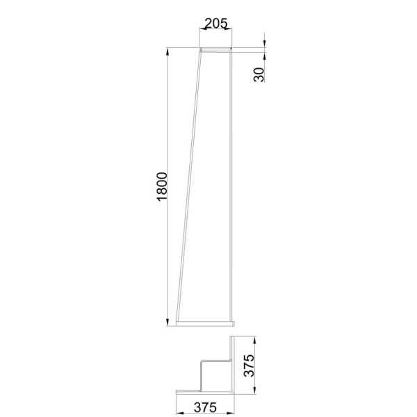 MINIMAL Pie De Salón LED Dimable LED 20W 3000K 1500 LMS