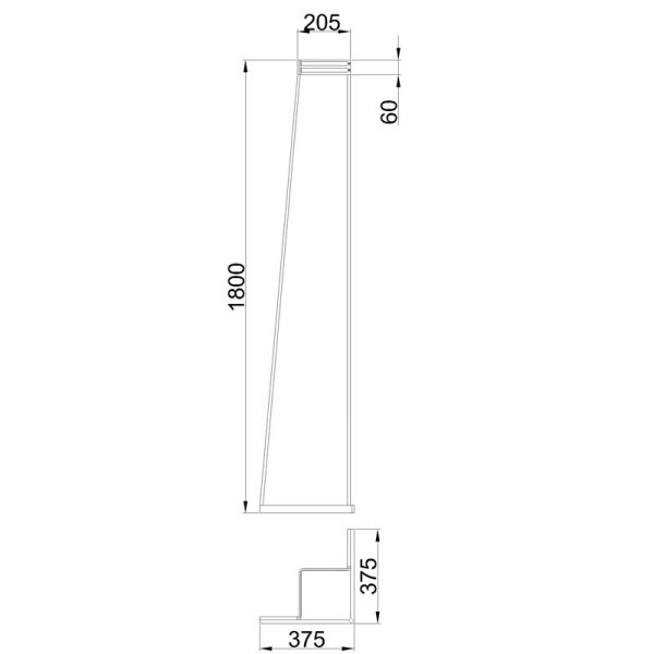 MINIMAL Pie De Salón LED 40W 3000K Dimable LED 40W 3000K 3000 LMS