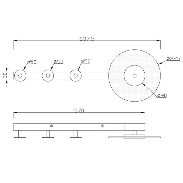 VENUS Aplique LED 6W 3000K-Perchero LED 6W 3000K 490 LMS