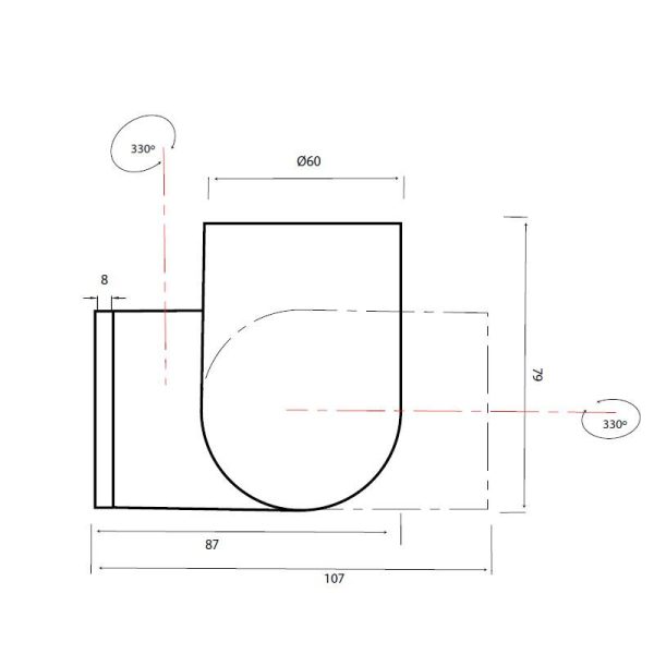 IOS Foco Superficie/Aplique Luz GU10 1 x GU10 (No Incl.)