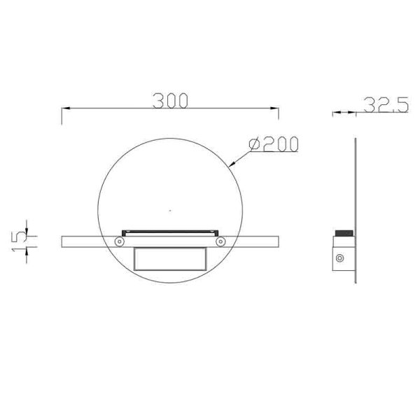 ERIS ***DES***Aplique LED 8W 3000K Pequeño LED 8W 3000K 640 LMS