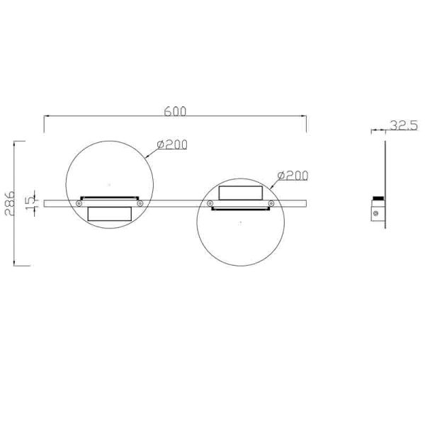 ERIS ***DES***Aplique LED 16W 3000K Mediano LED 16W 3000K 1280 LMS