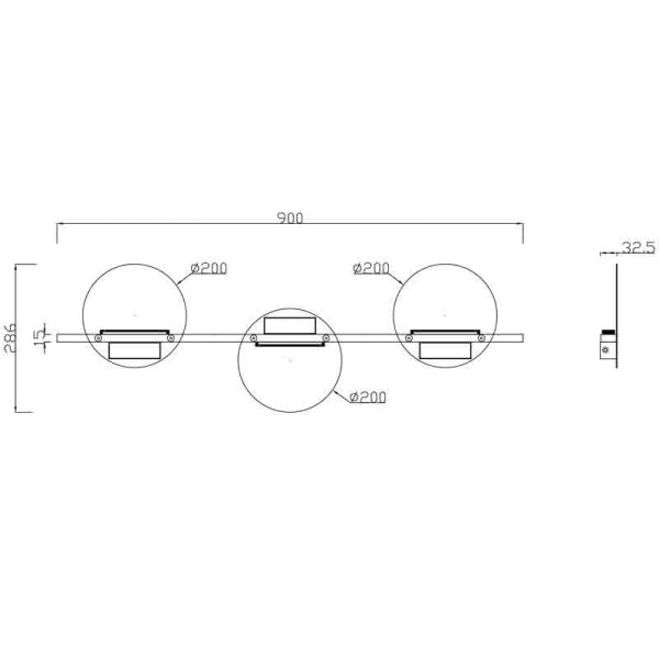 ERIS ***DES***Aplique LED 24W 3000K Grande LED 24W 3000K 1920 LMS