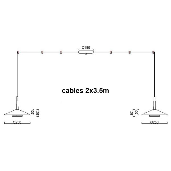 ORION Lámpara LED 2*8W 3000K LED 16W 3000K 1180 LMS